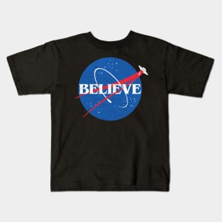 Believe UFO Nasa Meatball Kids T-Shirt